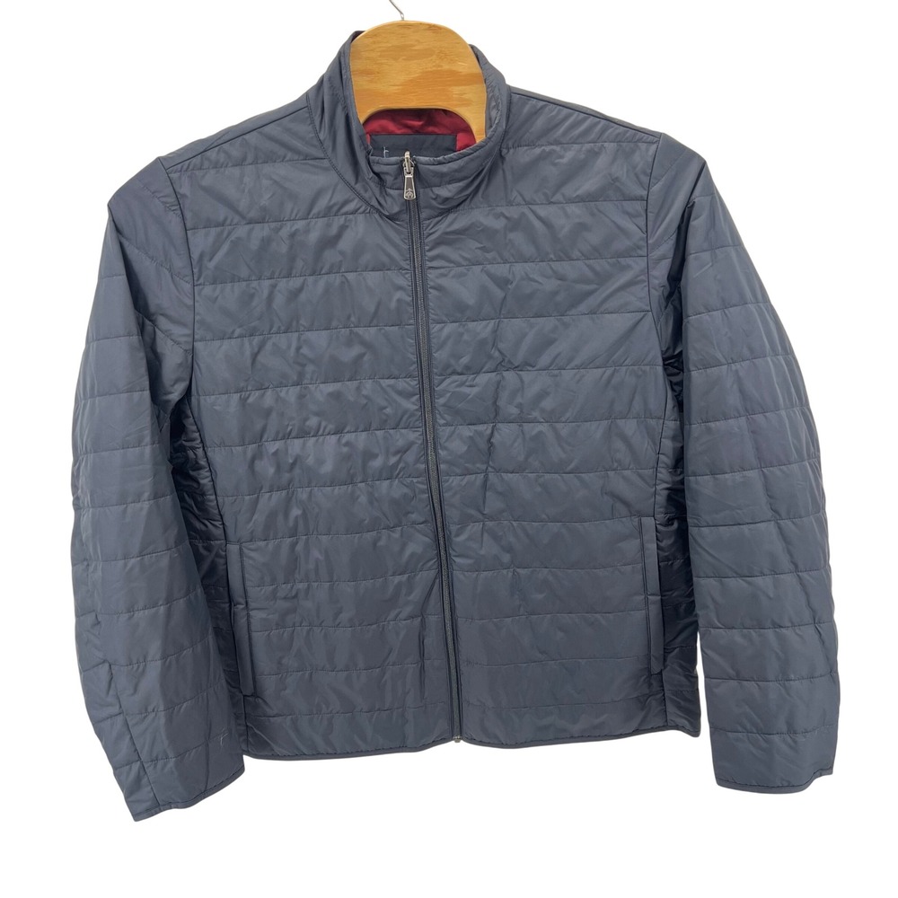 Brooks Brothers Mens Navy Blue Quilted Thermore Puffer Jacket Size‎ 1XL Full Zip